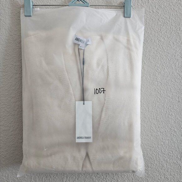 NWT | Andrea Iyamah Resortwear Ally Knit Long Cardigan in Cream S/M - Picture 12 of 12